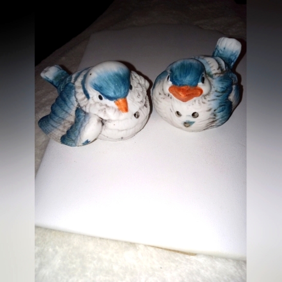 Baby Blue Jay S & P Shakers Figurines Key Point Dallas TX Taiwan ROC Vintage - Picture 1 of 6